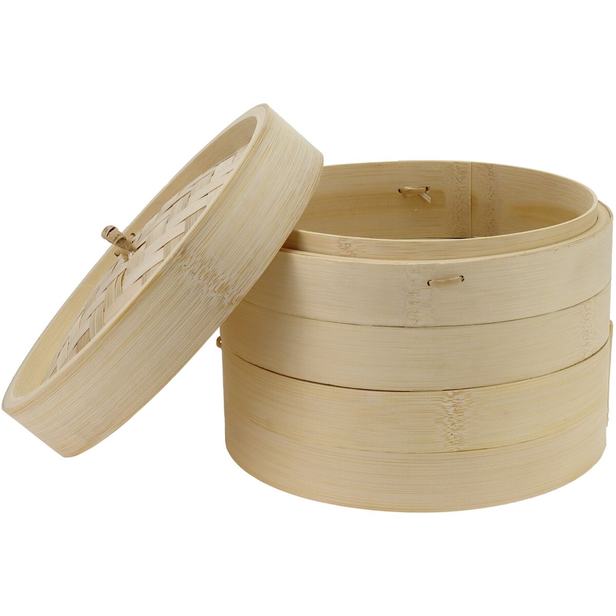Dampkoker bambus 20 cm, 2 lag med lokk