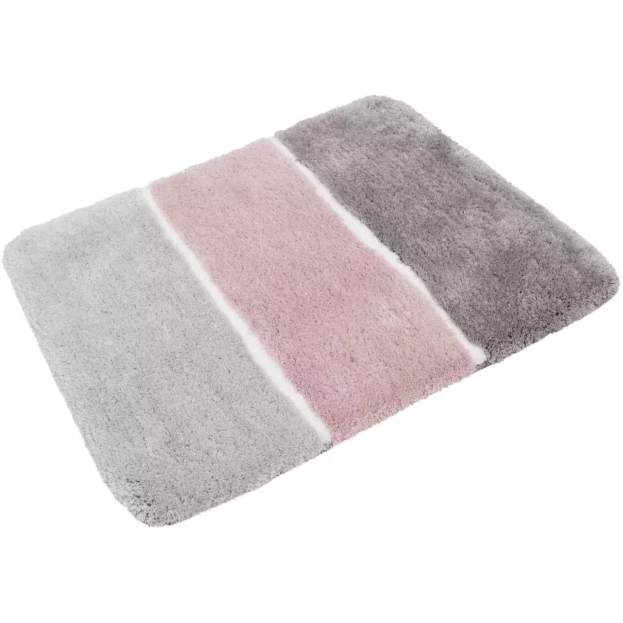 Homie Living Badteppich Rio Marina rosa grau silber