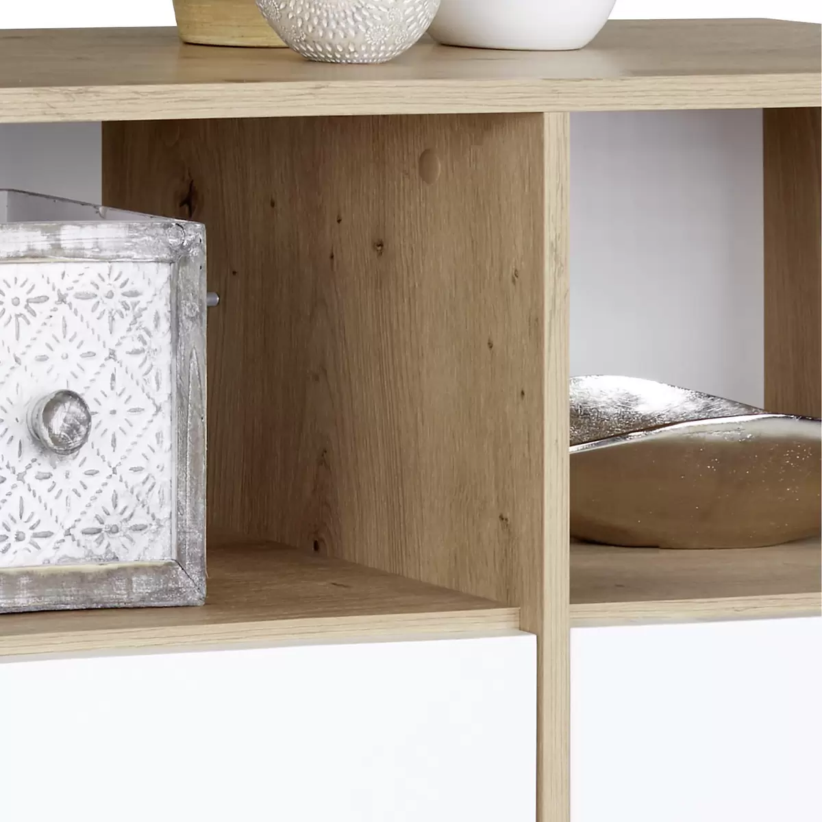Kommode Box weiss,Eiche