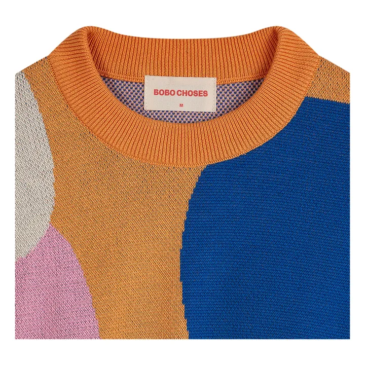 Bobo Choses Pull Jacquard Patch - Collection Femme  | Orange