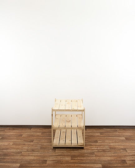 PROREGAL Houten Plank Woodland HxBxD 64 x 80 x 50 cm Plank Draagvermogen 120 kg 3 Planken Dennenhout Natuurlijk