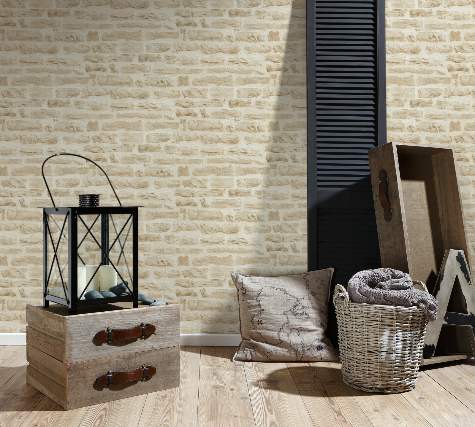 Vliestapete BEST OF WOOD´N STONE 2ND EDITION - beige - 10 Meter