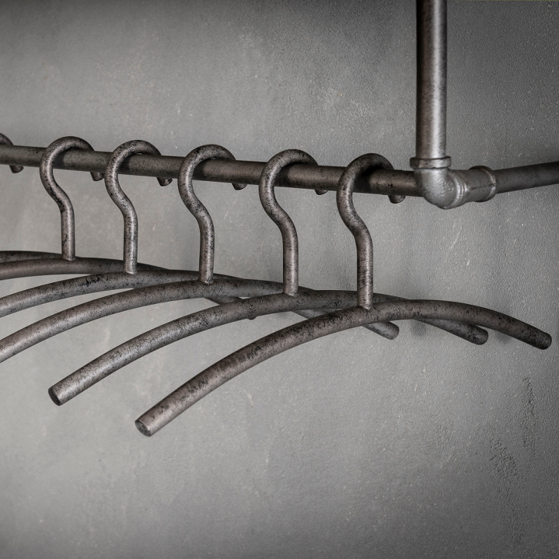Garderobehanger metaal (set van 6) Vintage zilver