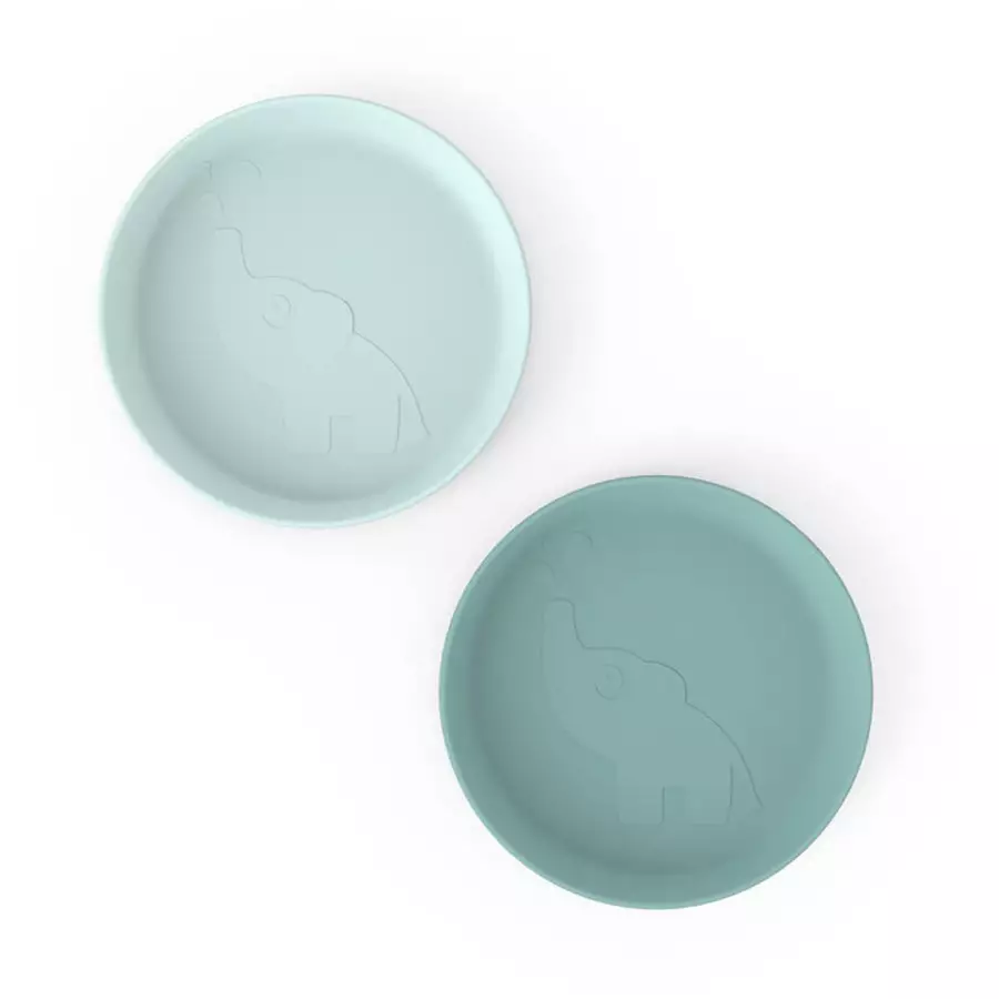 Done by Deer™ Teller Kiddish 2-er Pack Elphee Blau