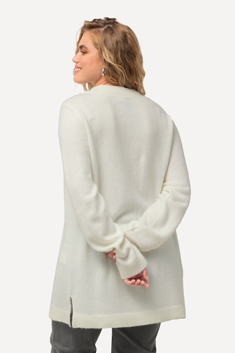 Pullover, Zopfmuster, Stehkragen, Langarm