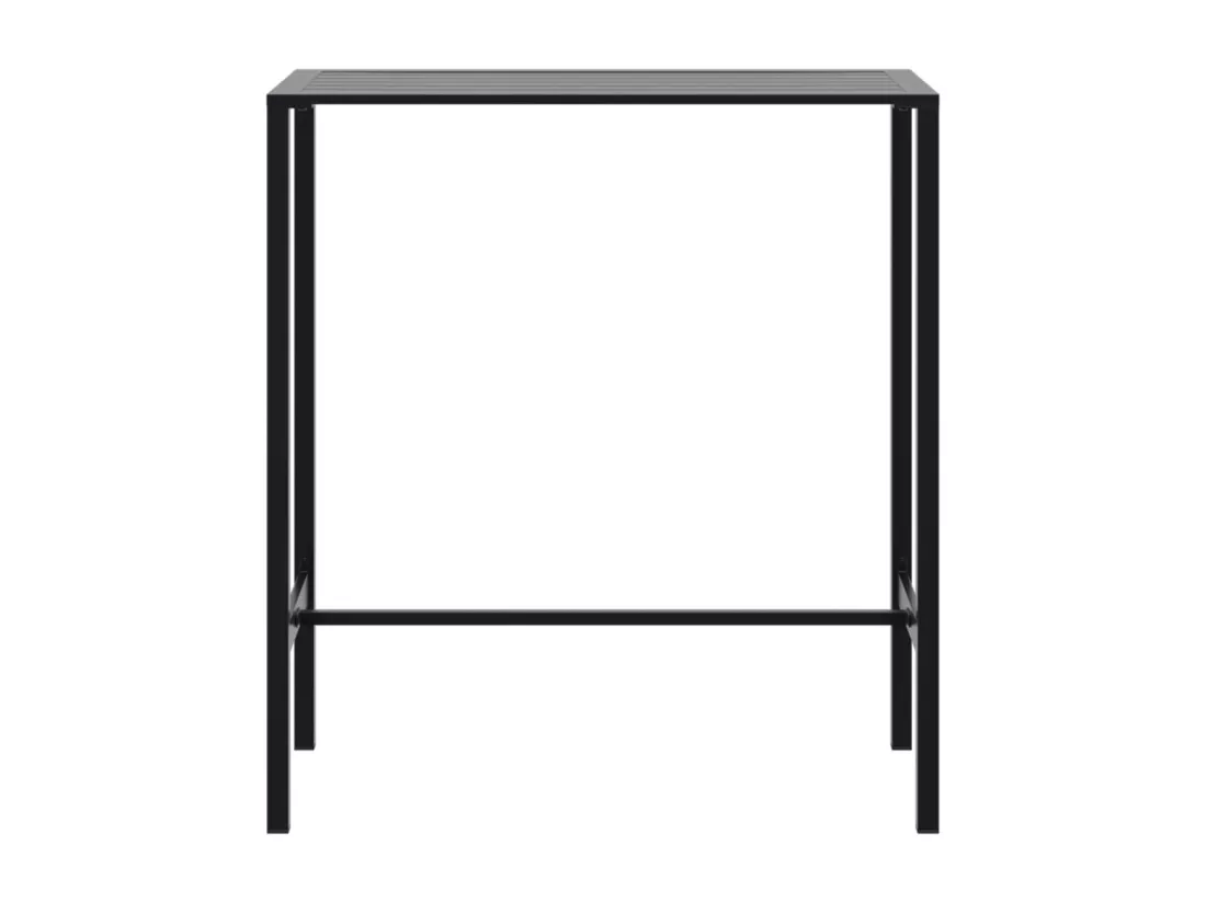 Prolenta Premium - Table de bar noir 100x50x110 cm acier enduit de poudre