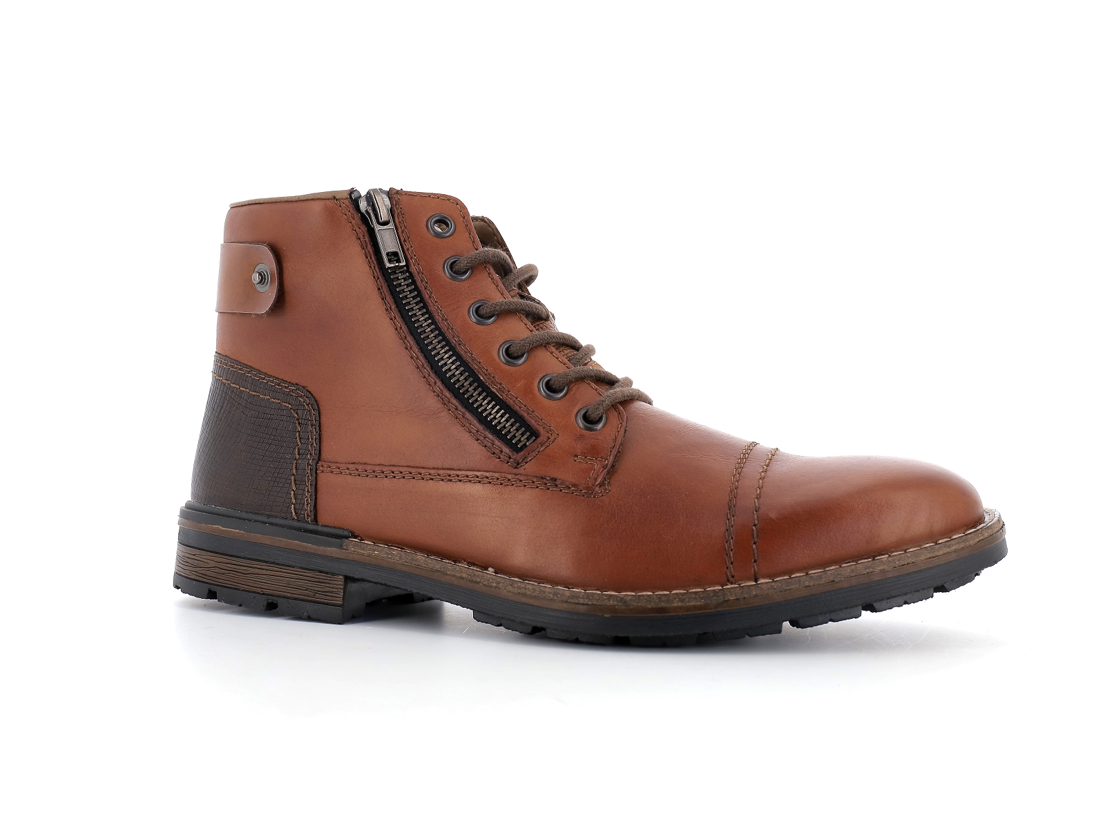 Rieker-F1340 Cuir Marron Clair