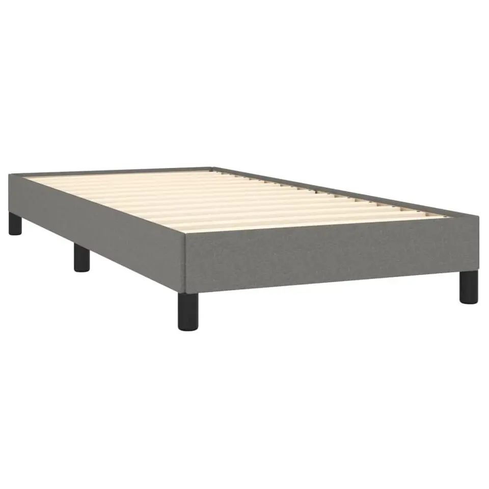 vidaXL - Bed frame zonder matras - Donkergrijs - Stof - 90x190 cm