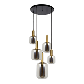 Lucide hanglamp Joanet 5x40W fumé