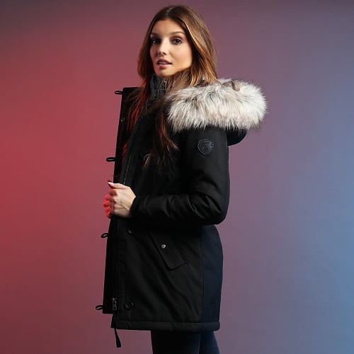 Parka Fourrure Femme Iris Fur Winter Noir
