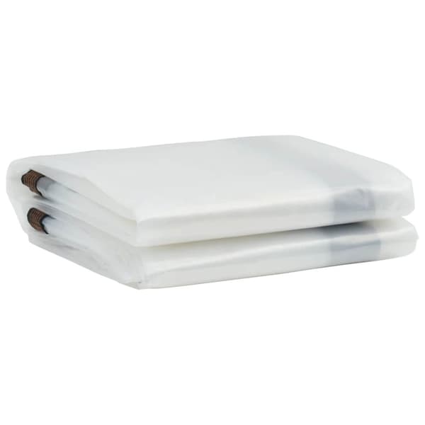 vidaXL Klar presenning med maljer 2x8 m polyetylen