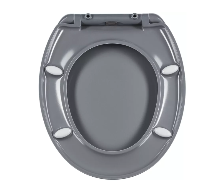 Barbana Slow Down WC Sitz Toiletten Deckel Auflage Badezimmer Home Deko mit Absenkautomatik (31166658) - Grau
