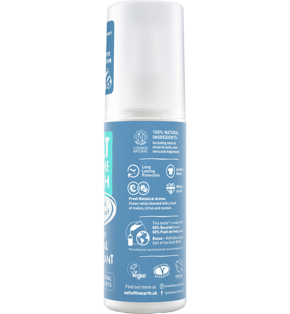 Salt Of The Earth Natural Deodorant Spray, Ocean & Coconut (100 ml)