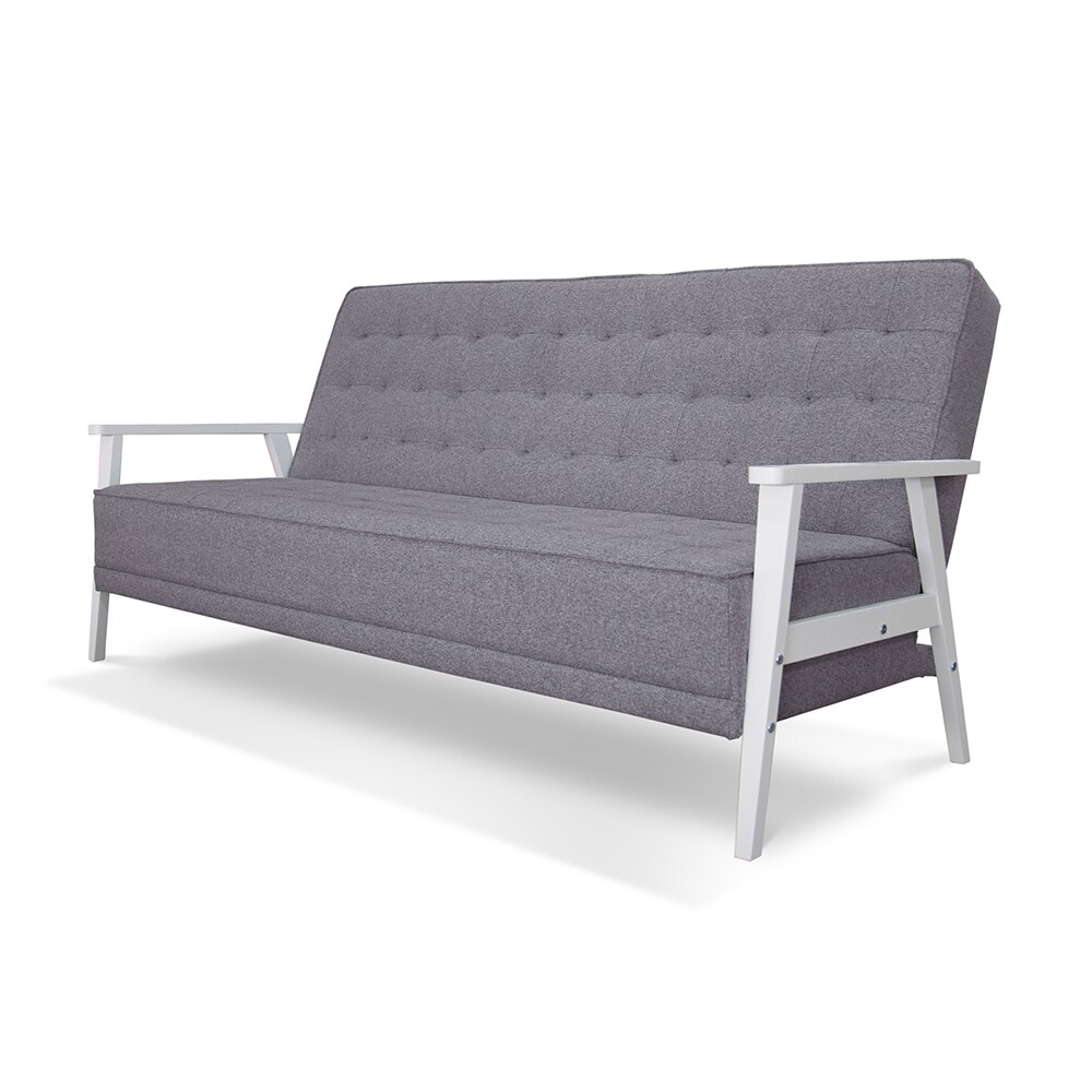 VitaliSpa Schlafsofa Dion mit Klappfunktion, Grau, moderne 3-Sitzer Gästecouch