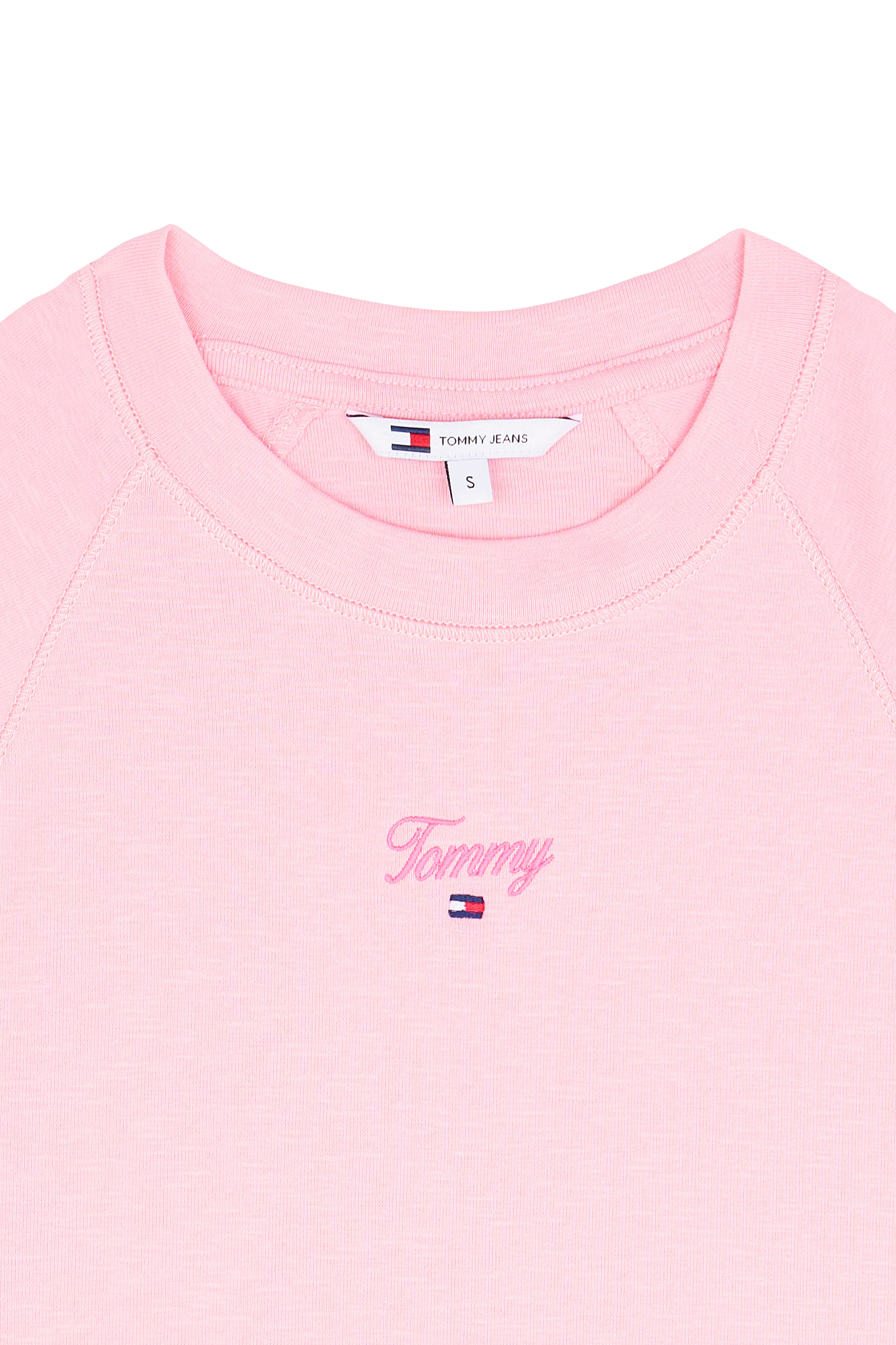 TOMMY JEANS T-shirt TJW SLIM RUCHE SCRIP Rose