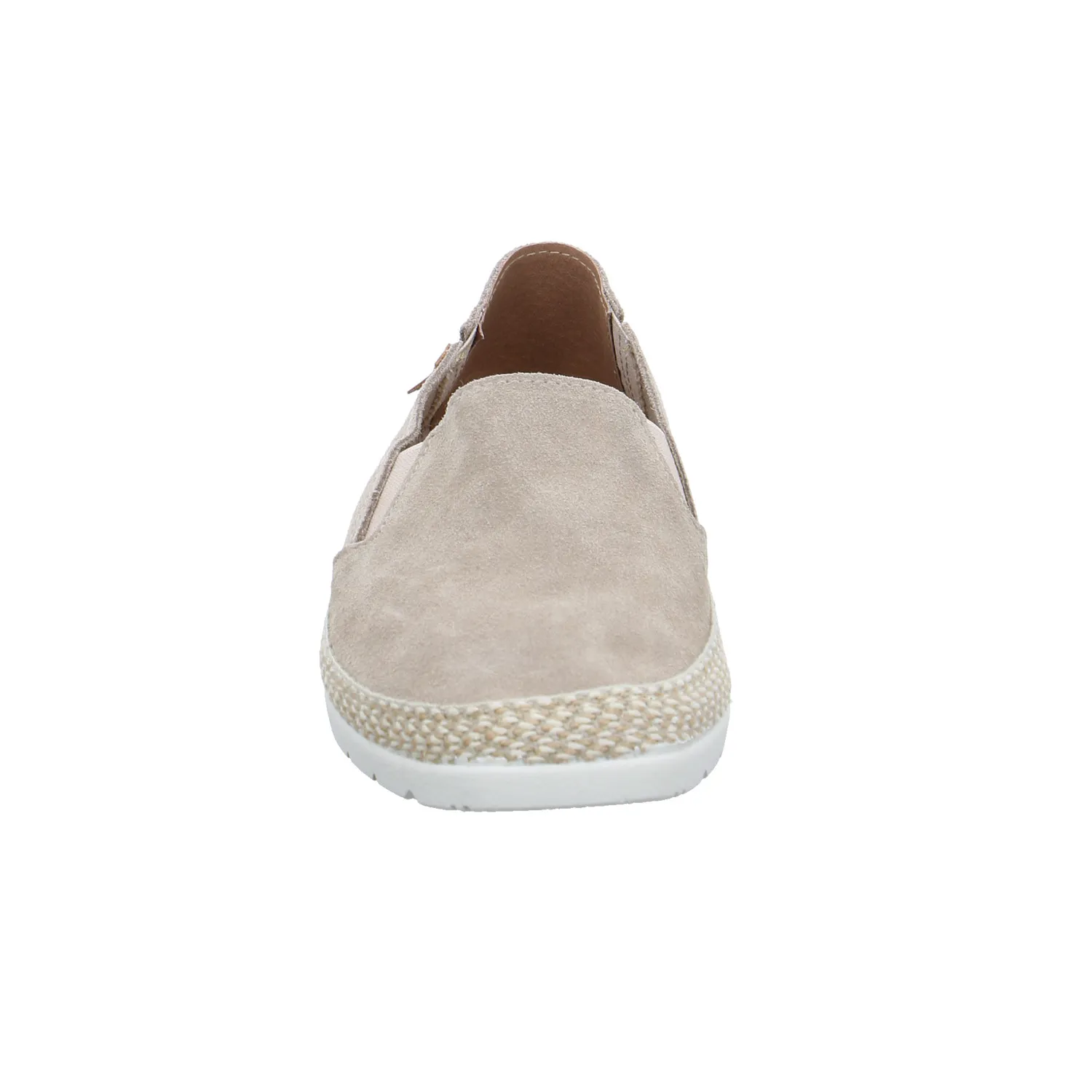 Halbschuh-Schlüpfer Taupe Leder