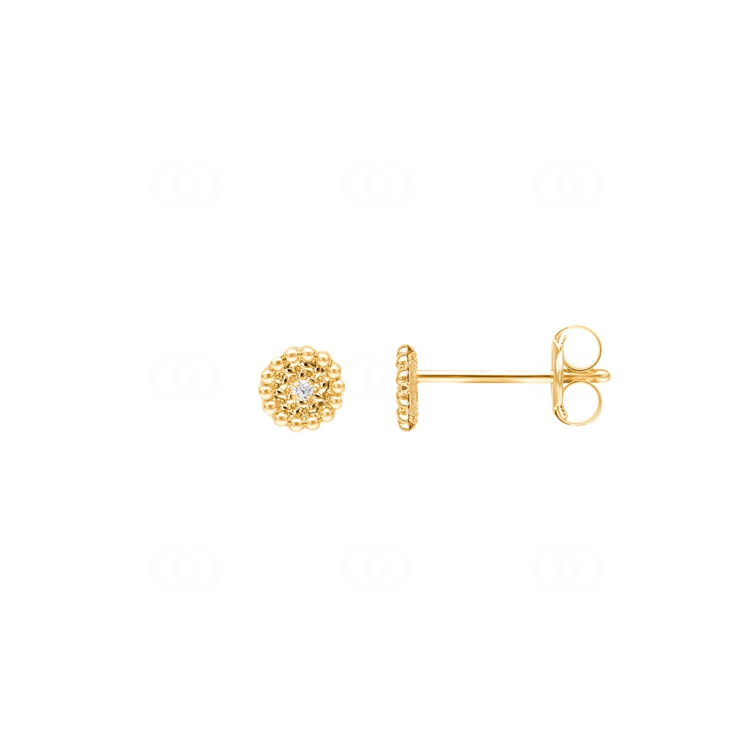 Ohrstecker 750/18 K Gelbgold mit Zirkonia