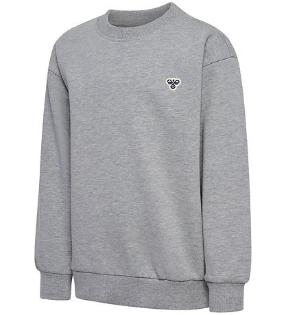Hummel Sweatshirt - hmlJR Loose Rundhalsausschnitt - Grey Melang