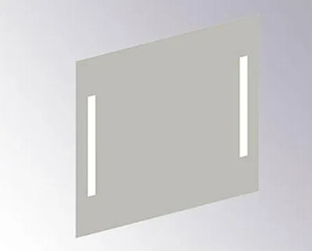 ARTE spejl 90 x 65 cm med lys, ip44 2x13w, 2 vertikale lysfelter