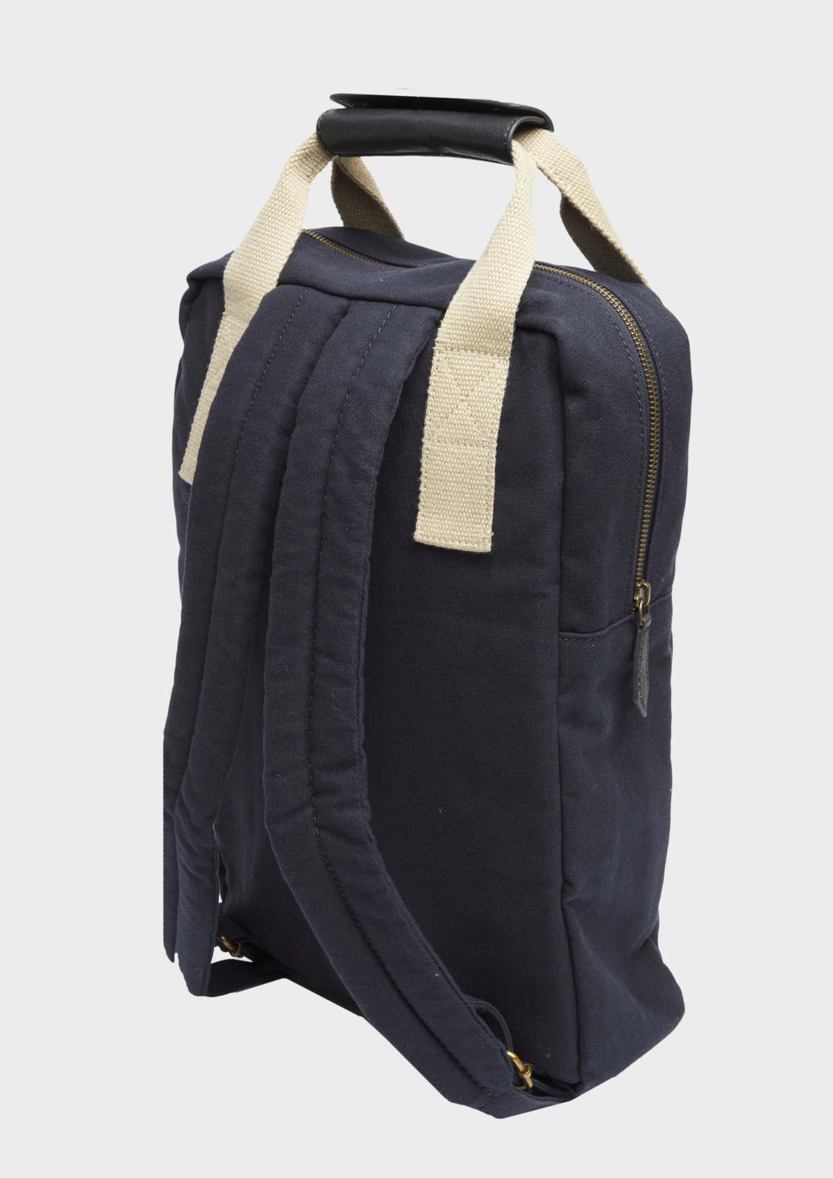 Sac à dos en coton bleu marine