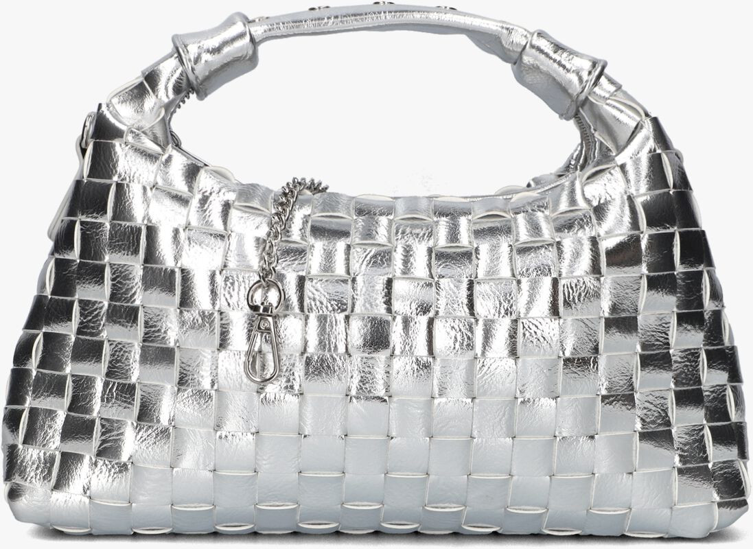 zilveren núnoo schoudertas dandy braided recycled cool