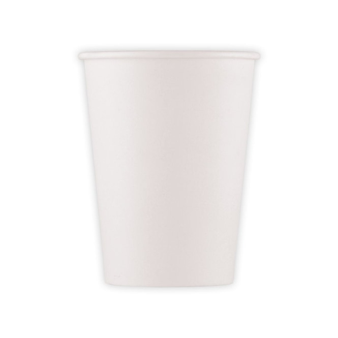 10 Becher - weiß - ca. 200 ml - kompostierbar