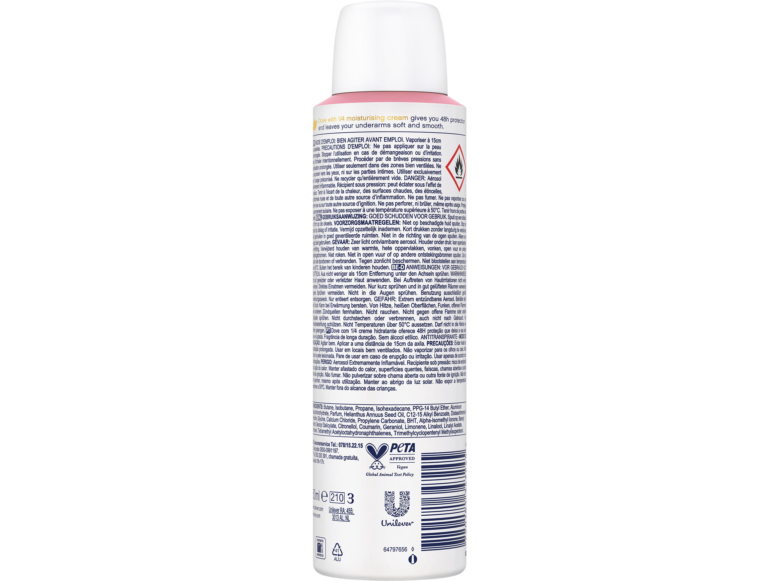 DESODORIZANTE SPRAY DOVE POWDER SOFT 48H 150ML