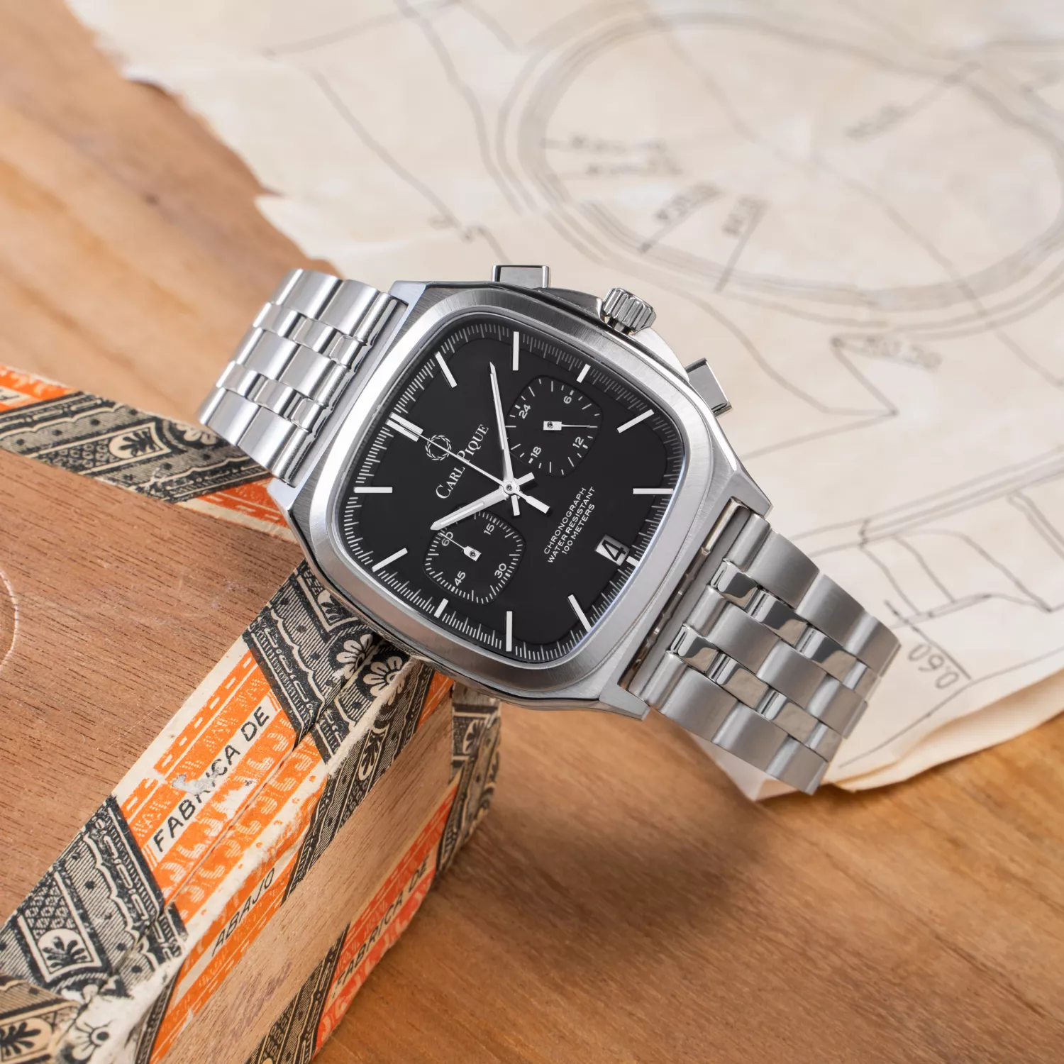 Carl Pique Carré Chrono CP0025