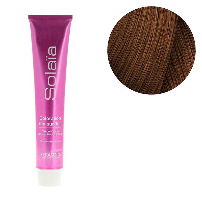 Coloration ton sur ton Solaïa 6.34 blond foncé doré cuivré