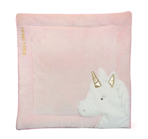Tapis de parc 100x100 cm Tapidou Licorne - DOUDOU ET COMPAGNIE