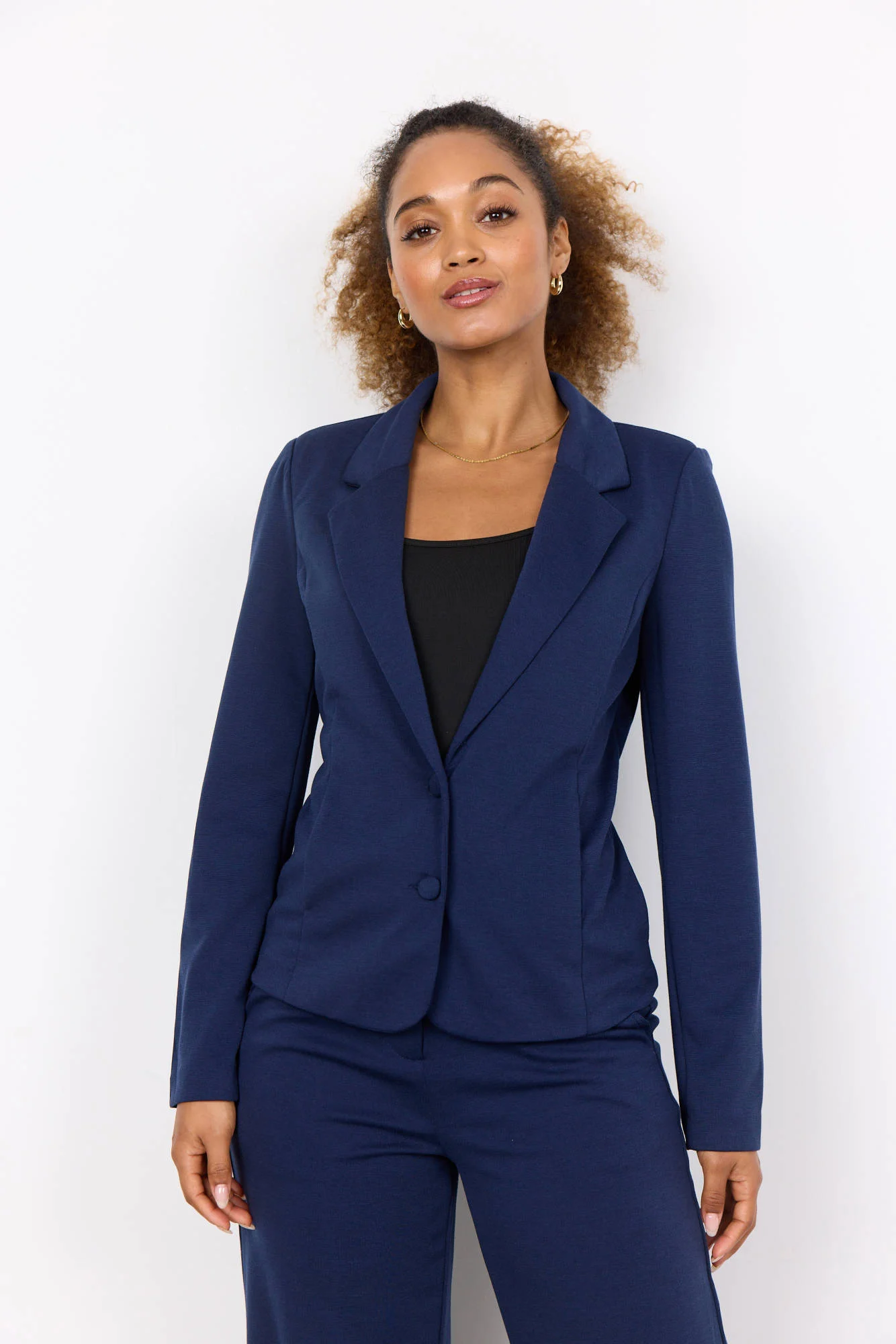 Soyaconcept getailleerde blazer donkerblauw