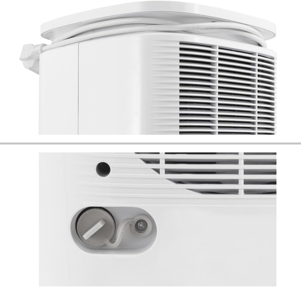 TROTEC TTK 30 E Déshumidificateur d'air, Déshumidificateur Electrique, Déshumidificateur Portable, Absorbeur d'humidité, Déshumidification Max. 12 l/j, pour 15 m² Max., Hygrostat intégré