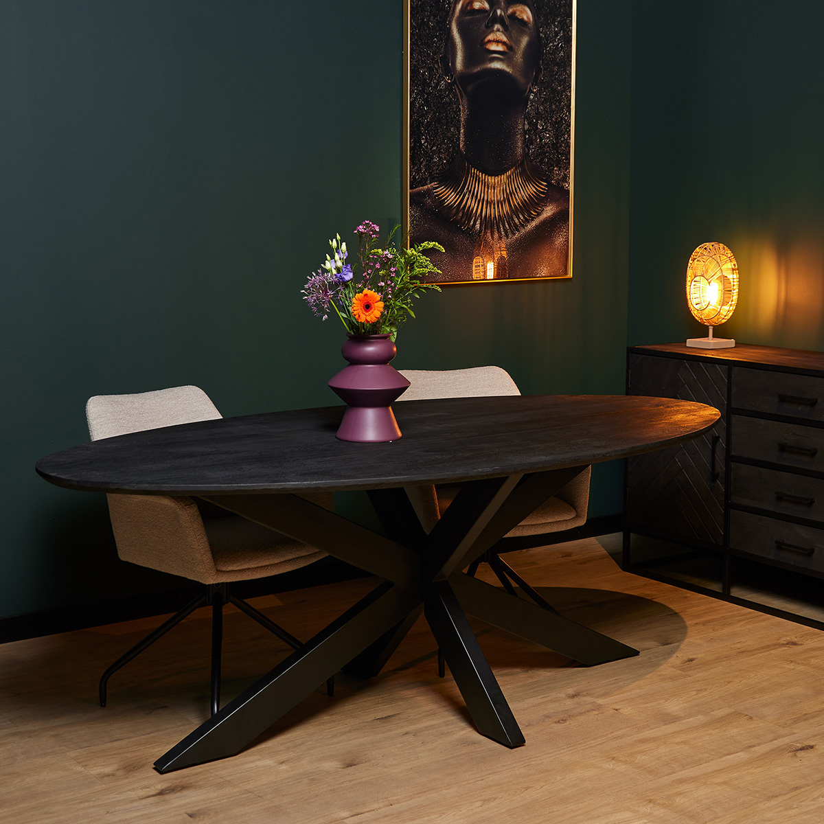 Ovale Eettafel Rijn Maat 180