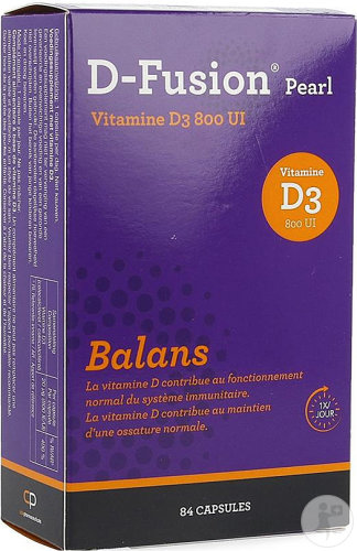 D-Fusion Pearl Vitamine D3 800UI Balance 84 Capsules