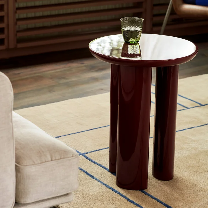 &Tradition - Tung Table JA3, Ø 38 x 48 cm, burgundy red