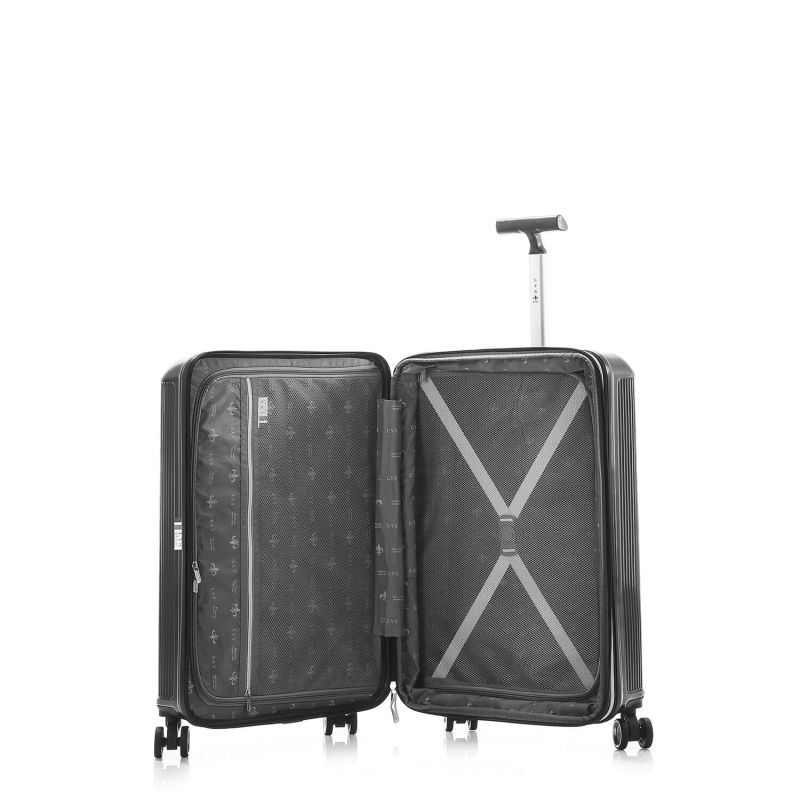 Lot de 3 valises rigides 9925 Extensibles 55, 66 et 76 cm Noir