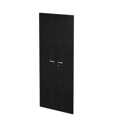 Jeu de 2 portes pour bibliothèque haute - anthracite
