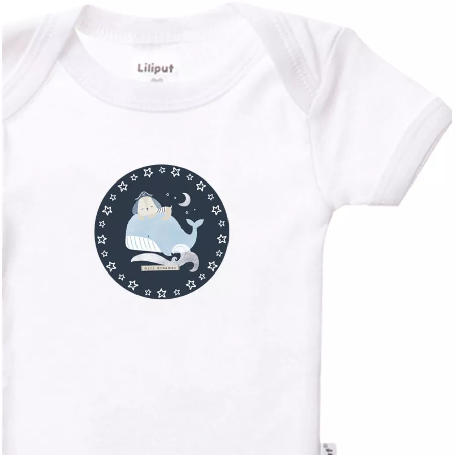 Liliput Amineckbody 2er-Pack Mini Dreamer hellblau geringelt, weiß