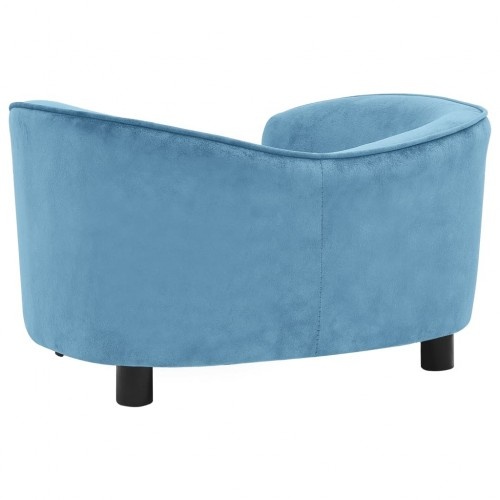 Sofá de pelúcia turquesa para cães Vidaxl