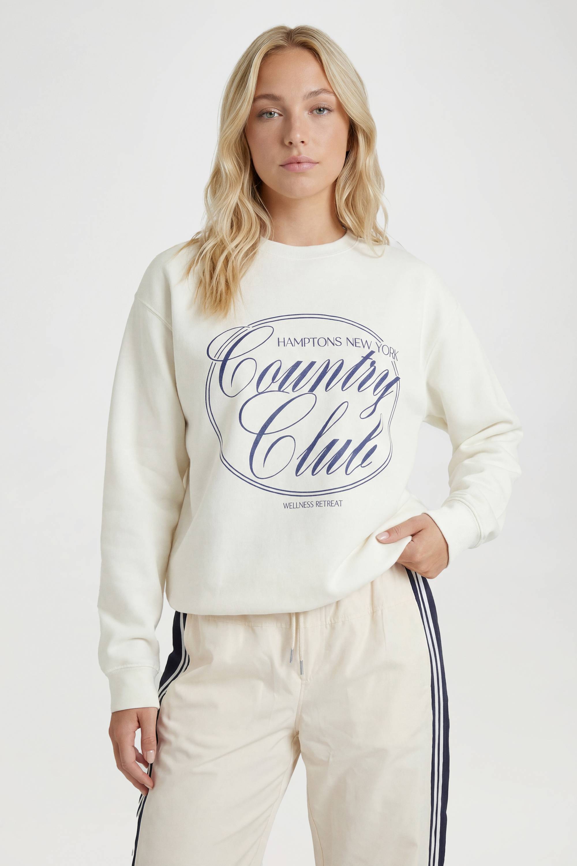boohoo Sweat-shirt Imprimé Oversize Hamptons Country Club