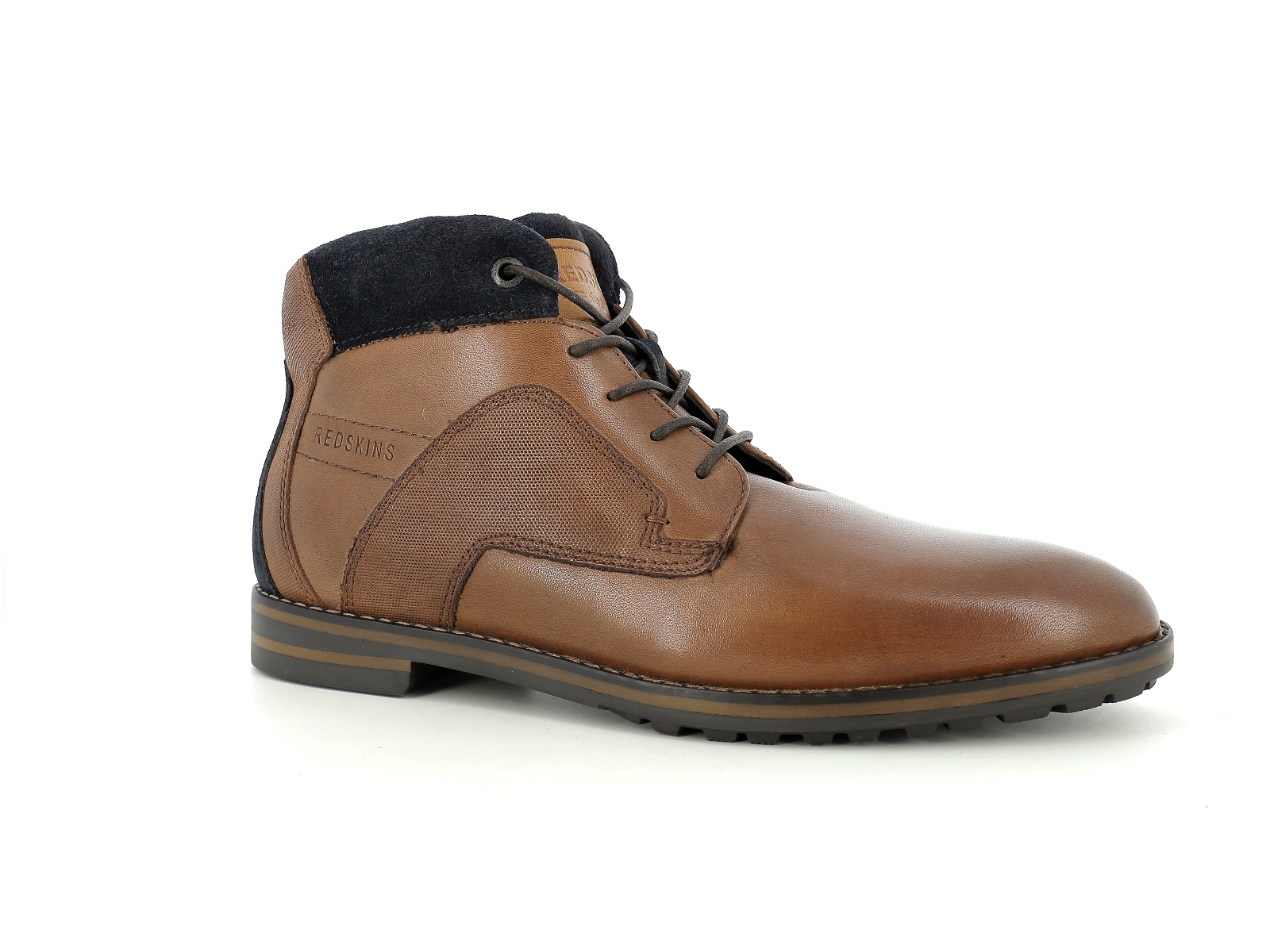 Redskins-ETHIS Cuir Marron Bleu
