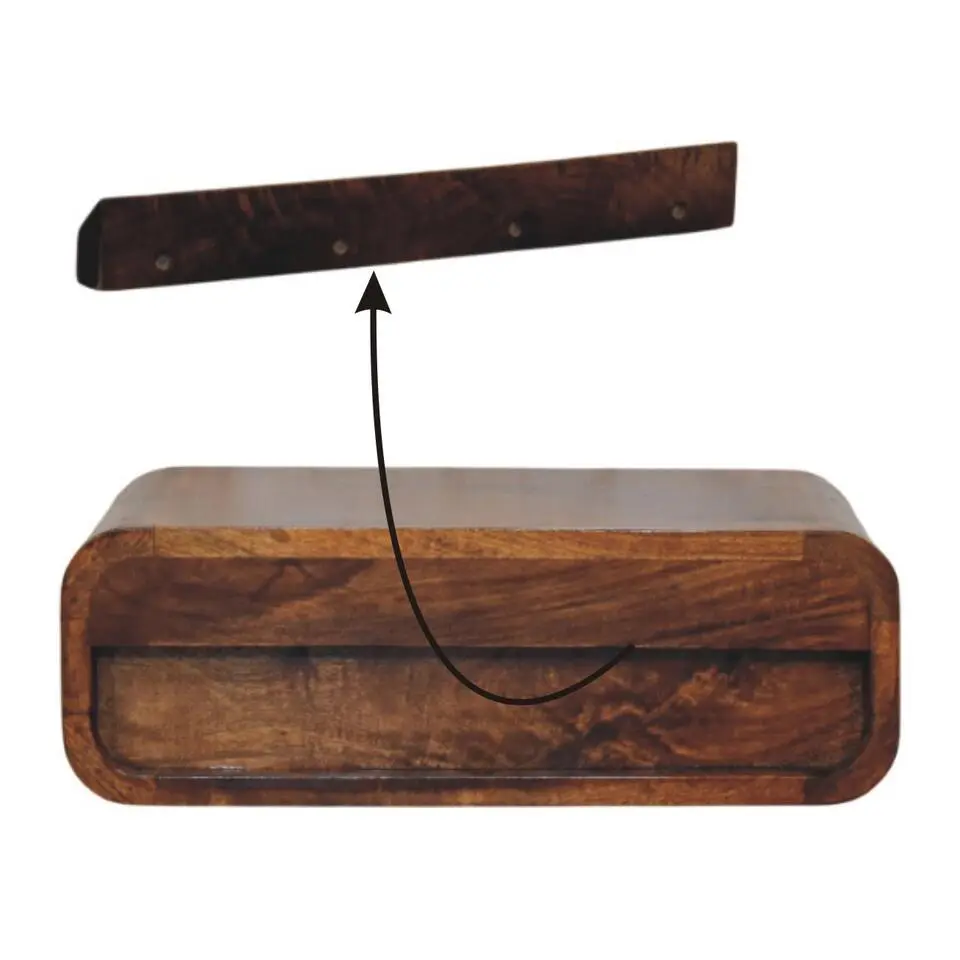 Artisan Furniture Solid hout Avora Wandkastje Honing Karamel met