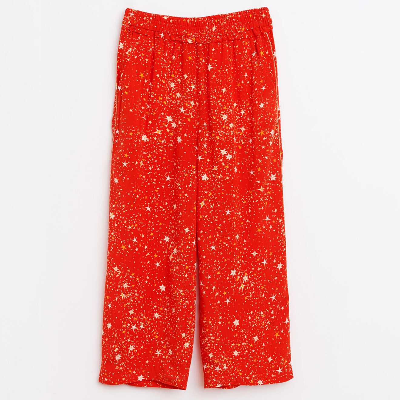 Bellerose Pantalon fluide April imprimé étoile rouge