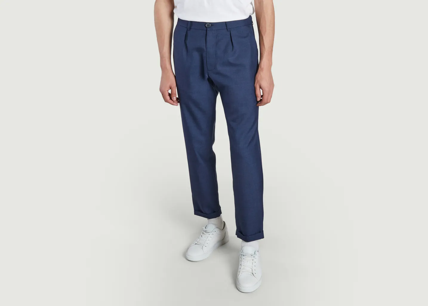 Pantalon coupe carotte en laine vierge Sienna noyoco