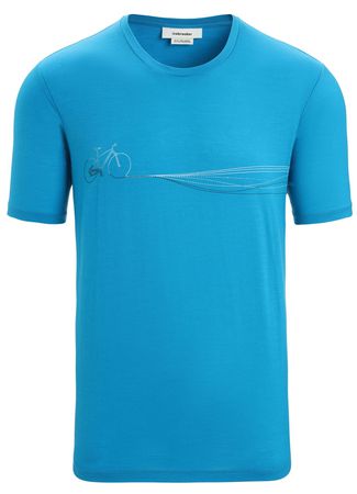 TECH LITE II CADENCE PATHS Herren-Kurzarmshirt  geo blue  XXL