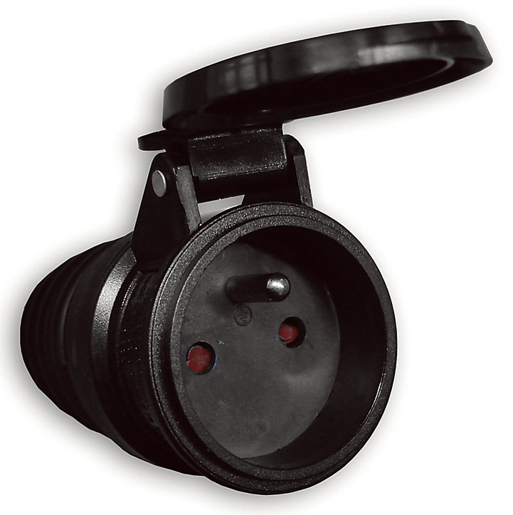 Fiche caoutchouc femelle 16A IP44 Zenitech