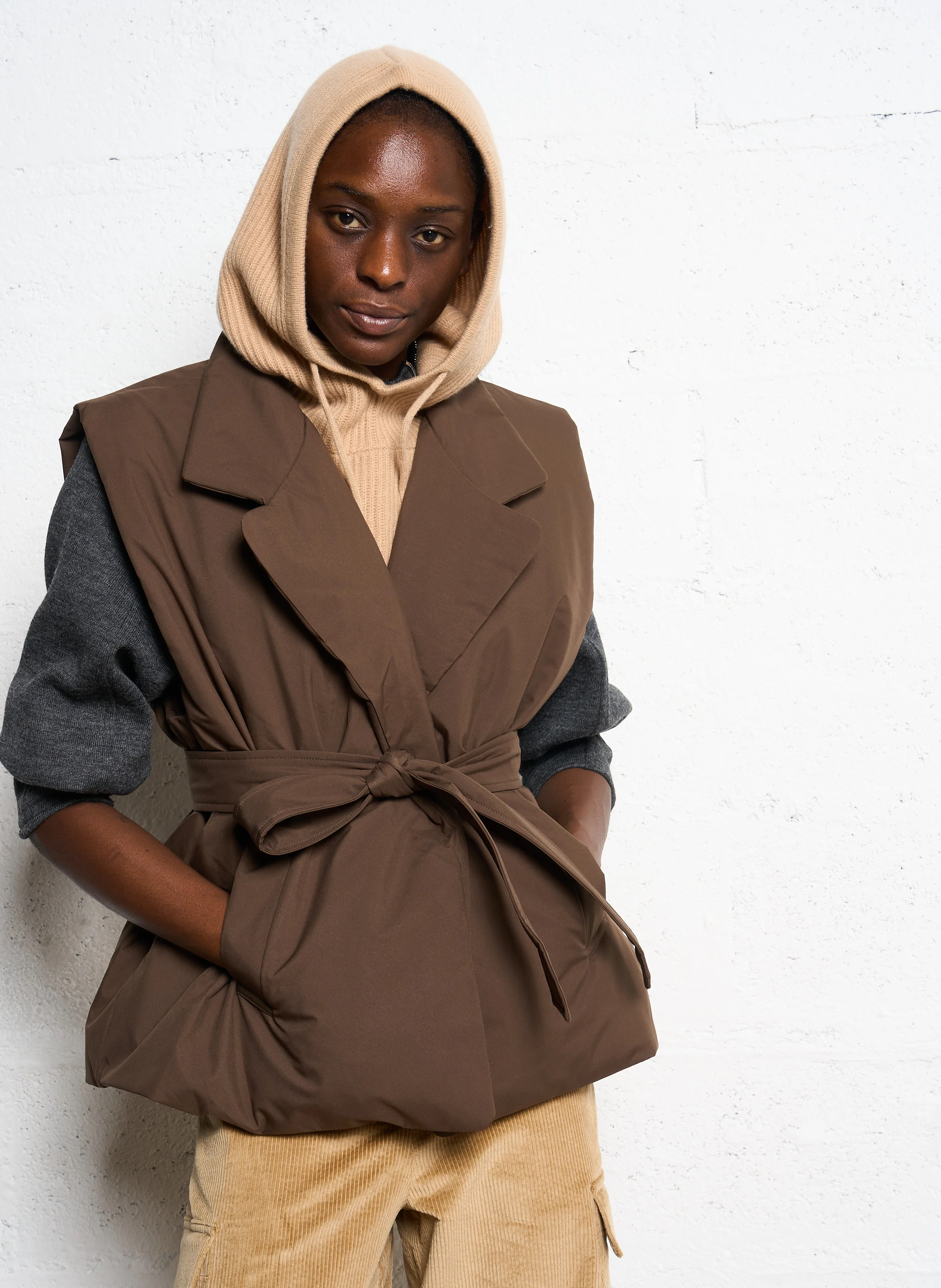 YAELI - Doudoune en fibres recyclées | Marron