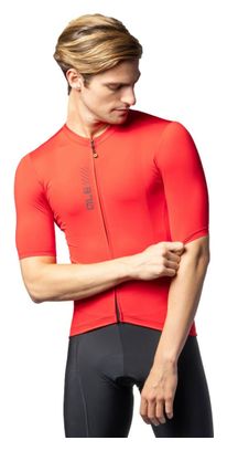 Maillot Manches Courtes Alé Color Block Rouge
