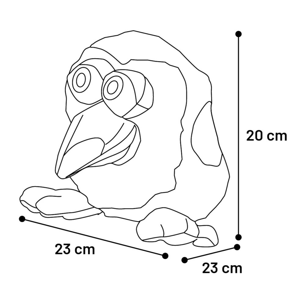 Jouet toucan snapzy 20 cm noir pour chien