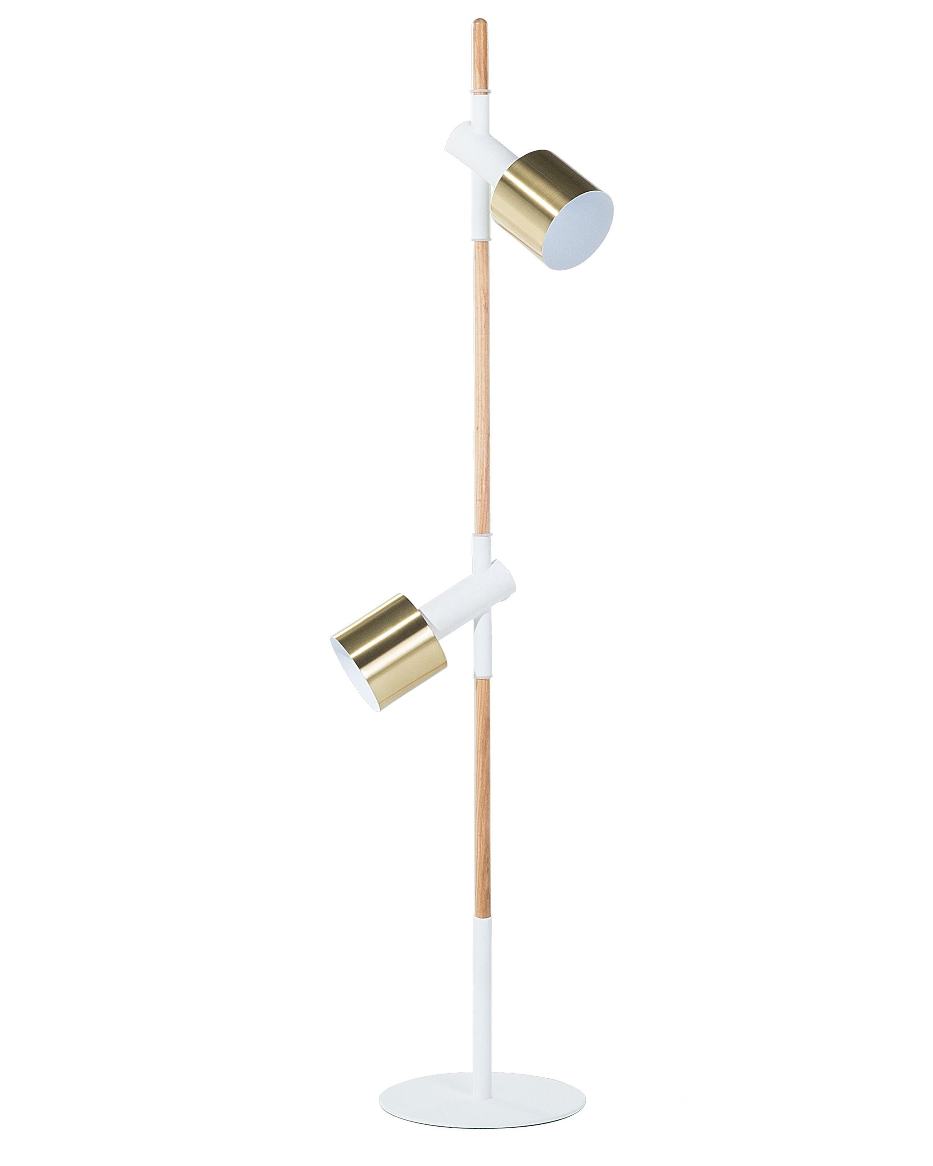 Staande lamp OWENS verstelbaar Essenhout Wit